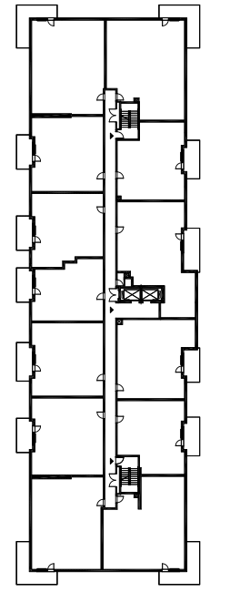 Disposition des condos locatif de l'Floor 3 du projet Baldwin