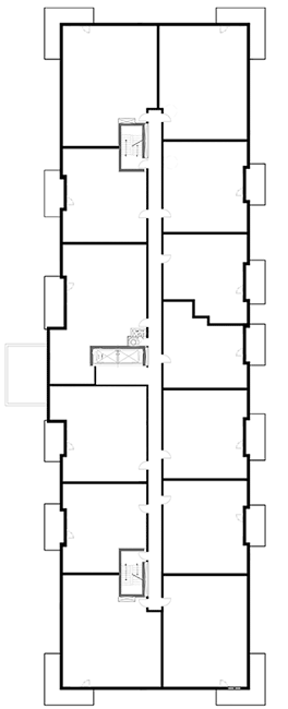 Disposition des condos locatif de l'Floor 4 du projet Baldwin